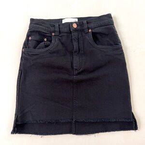 Wilfred Black Denim Mini Skirt 2